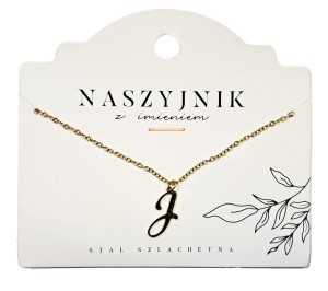 Naszyjnik z literą J