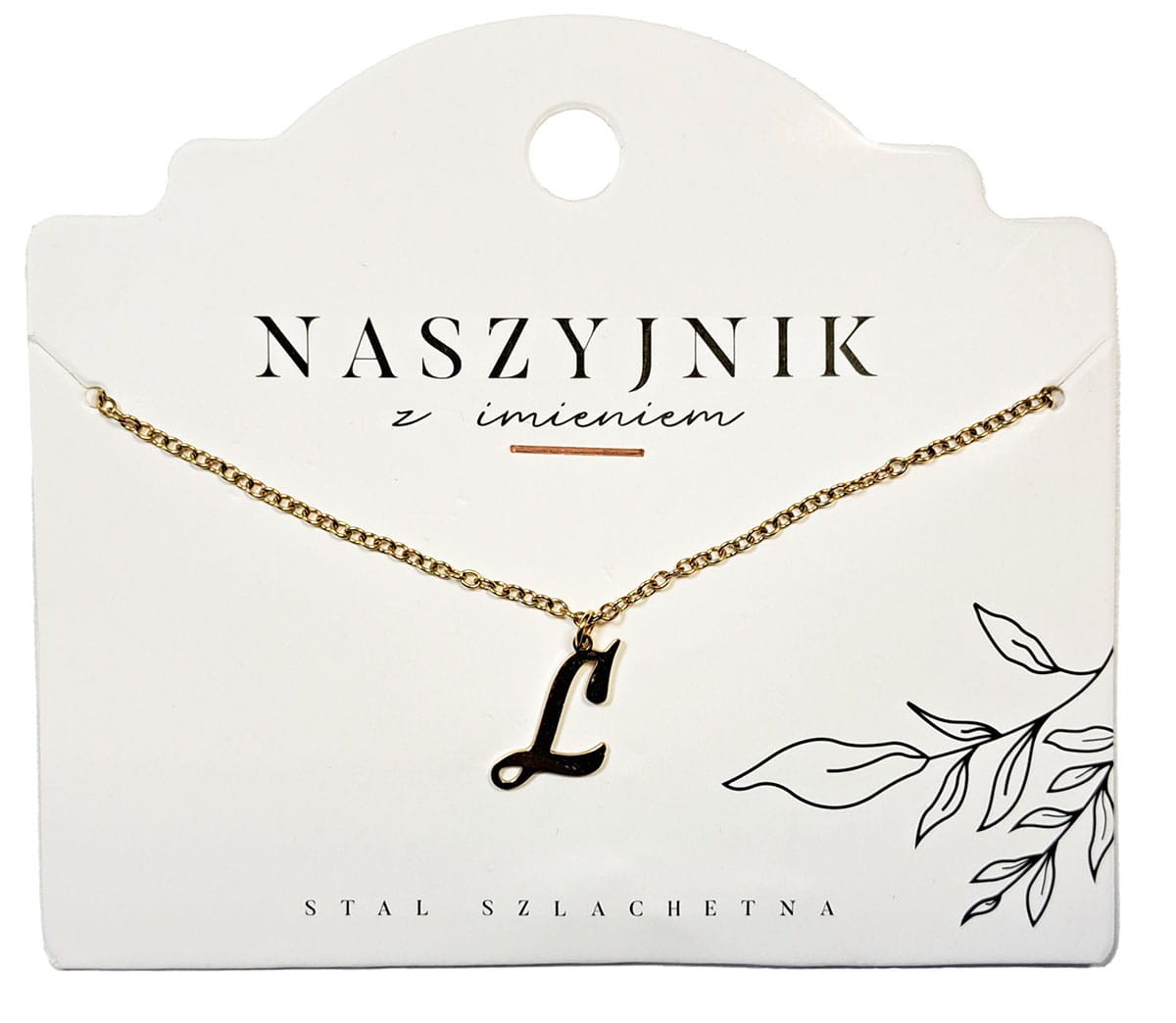 Naszyjnik z literą L
