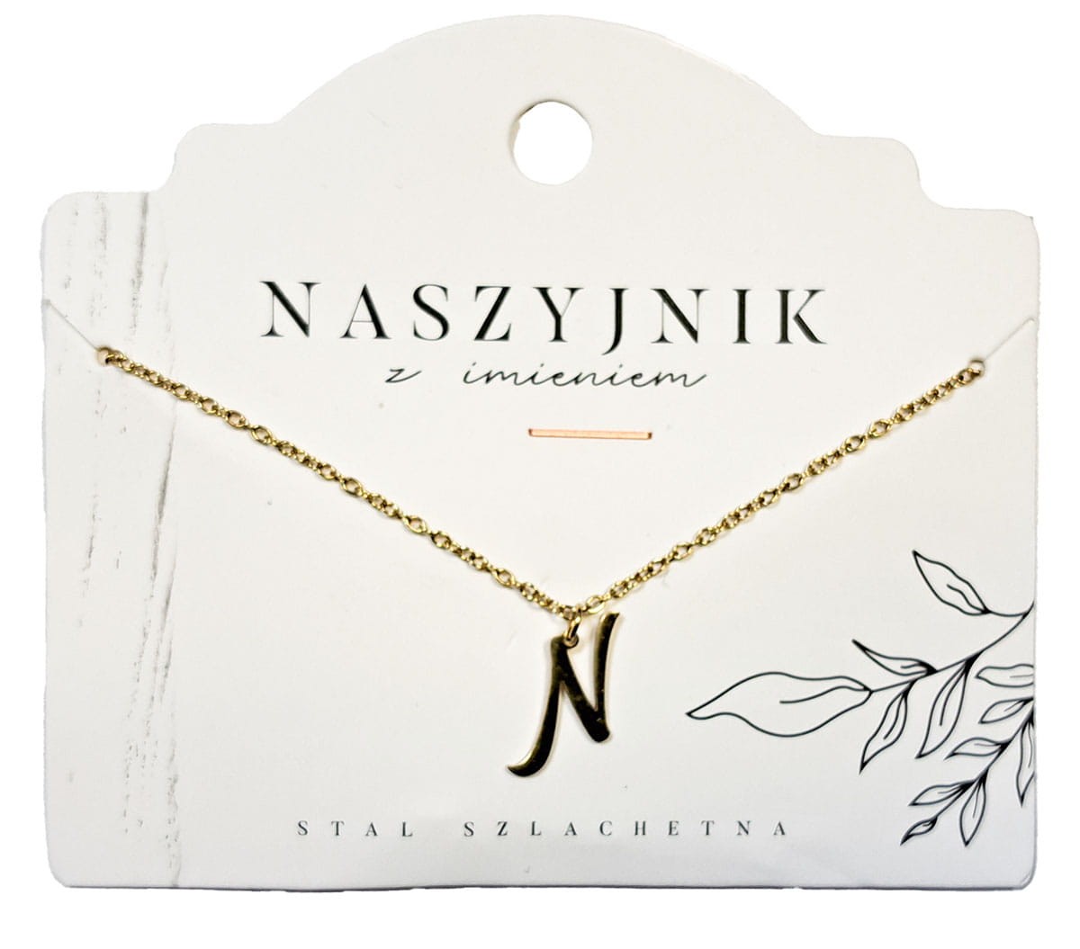 Naszyjnik z literą N