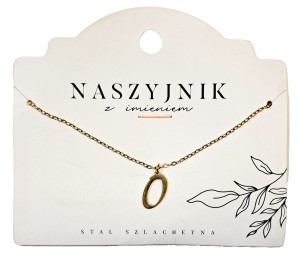 Naszyjnik z literą O