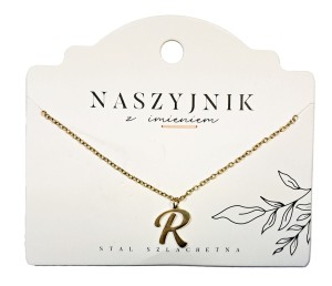 Naszyjnik z literą R