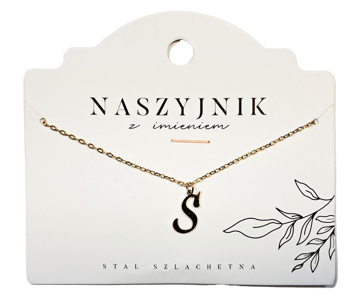 Naszyjnik z literą S
