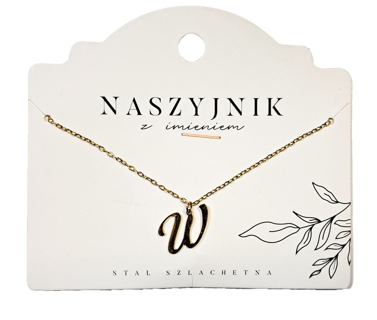 Naszyjnik z literą W