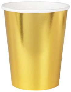 Kubek złoty 220ml 6szt