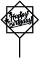 Topper na tort - Happy Birthday kwadraty