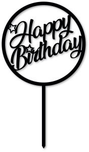 Topper na tort - Happy Birthday - koło
