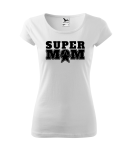 Koszulka dla mamy SUPER MOM biała