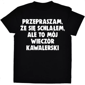 Koszulka Przepraszam, że się schlałem czarna