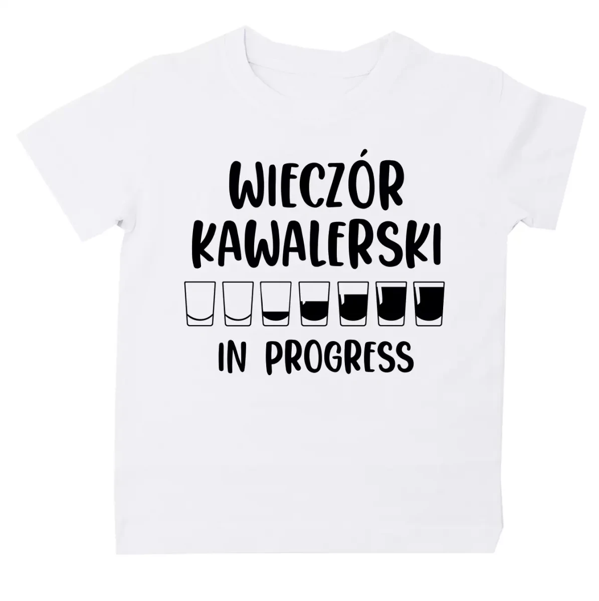KOSZULKA WIECZÓR KAWALERSKI IN PROGRESS BIAŁA