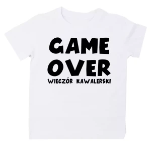 Koszulka GAME OVER wieczór kawalerski biała