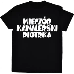 Koszulka wieczór kawalerski z imieniem czarna