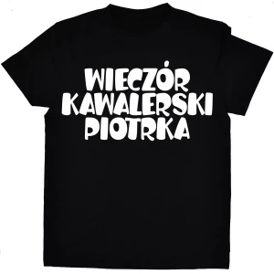 Koszulka wieczór kawalerski z imieniem czarna
