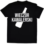 Koszulka wieczór kawalerski z butelką czarna