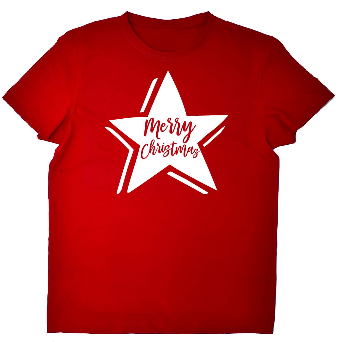 Koszulka na Boże Narodzenie - Merry Christmas z gwiazdką męska