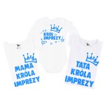 Zestaw koszulek mama tata i syn na urodziny roczek