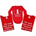 Zestaw koszulek mama tata dziecko urodziny roczek
