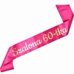Szarfa Szalona 60-tka – złota z czarnym nadrukiem