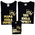 król imprezy zestaw mama króla imprezy tata króla imprezy zestaw urodzinowy