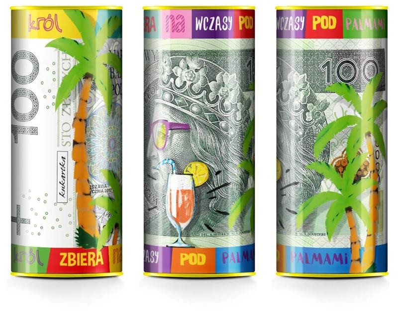 Skarbonka puszka Wczasy (100zł)