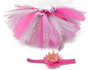 Spódniczka tutu jasny róż z szarością