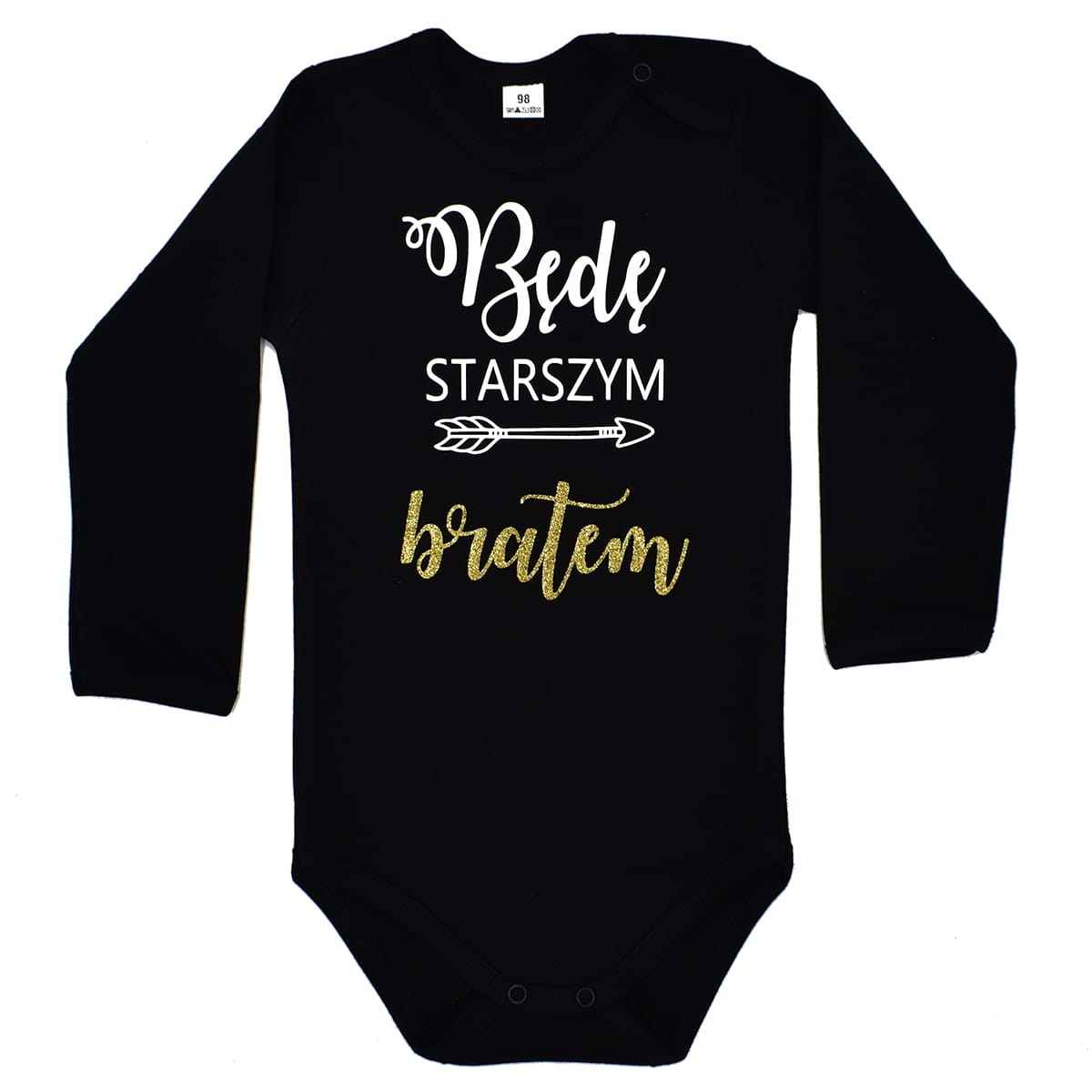 będę starszym bratem czarne body dziecięce