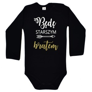 Body dziecięce Będę Starszym Bratem - na plecach data