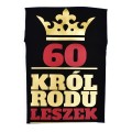 czarna męska koszulka ze złotą koroną i napisem król rodu z wiekiem i imieniem