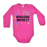 Body dziecięce KRÓLOWA IMPREZY - fuksja