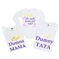 Zestaw koszulek mama, tata, córka Ale szok mam już rok, DUMNA MAMA, DUMNY TATA
