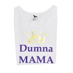Koszulka damska DUMNA MAMA - fiolet ze złotem