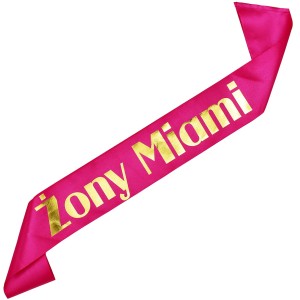 Żony Miami- różowa szarfa 