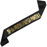50-tka przebojowego + imię - czarna szarfa