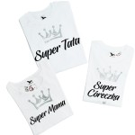 Zestaw koszulek 2+1 - Super Mama , Tata i córeczka