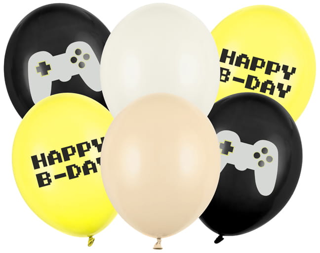 Balony 30 cm, Happy B-day, mix