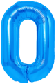 Balon foliowy Cyfra 0, 100cm, ciemnoniebieski XL