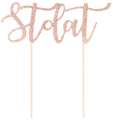 Topper na tort Sto lat brokatowy rose gold 1 szt
