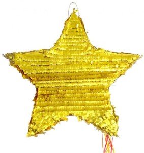 Piniata Gwiazda, metaliczna, rozm. 45x45x9 cm