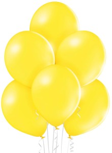 Balony 27cm, Pastelowe żółte - 25szt