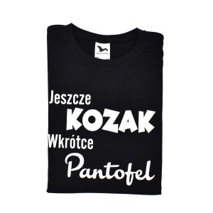 Koszulka na wieczór kawalerski – Jeszcze Kozak, Wkrótce Pantofel