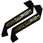 Zestaw czarnych szarf Miss i Mister Halloween