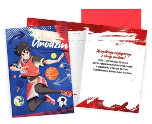 Karnet Urodziny (anime, chłopięce, piłki)