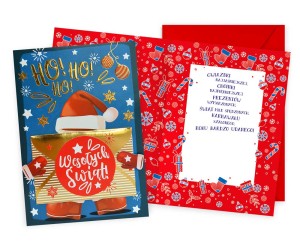 Karnet Boże Narodzenie - Ho Ho Ho Wesołych Świąt