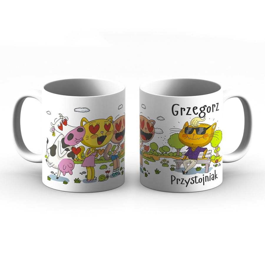 Kubek z imieniem - Grzegorz przystojniak