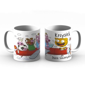 Kubek z imieniem - Krzysiek dusza towarzystwa