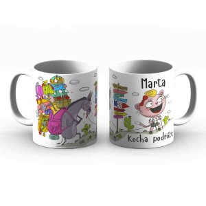 Kubek z imieniem - Marta kocha podróże