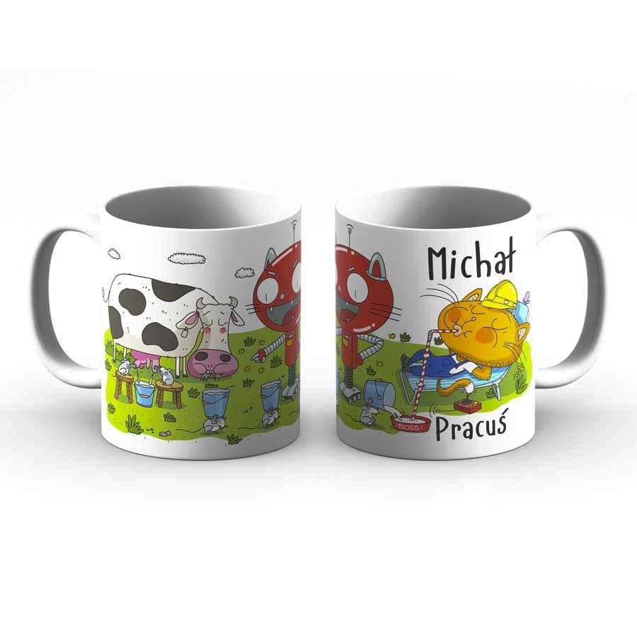 Kubek z imieniem - Michał pracuś