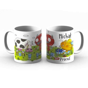 Kubek z imieniem - Michał pracuś