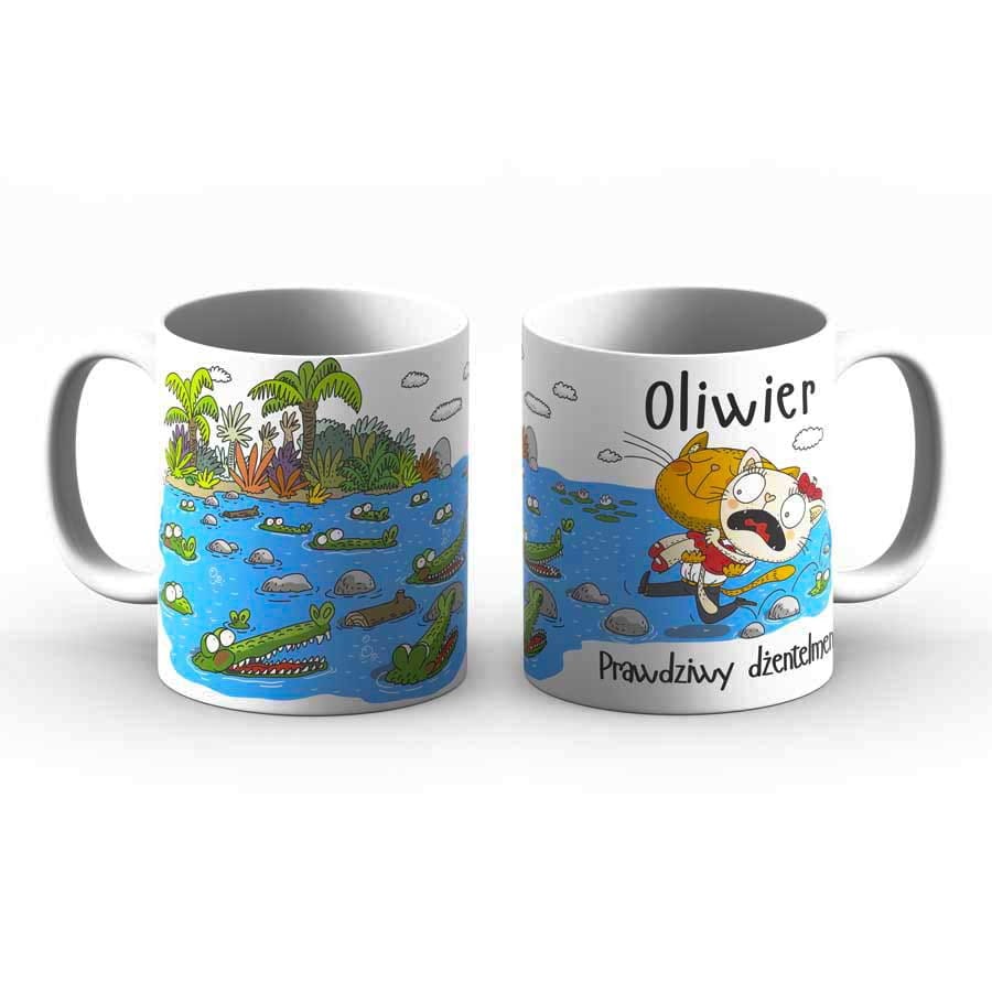 Kubek z imieniem - Oliwier prawdziwy dżentelmen