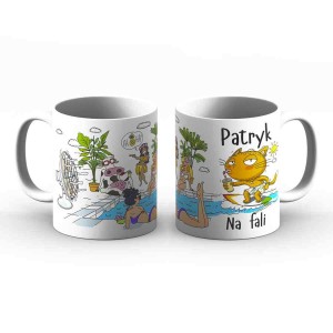 Kubek z imieniem - Patryk na fali