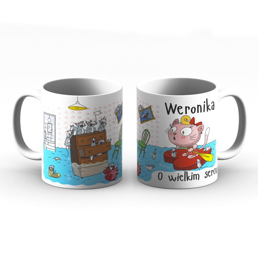 Kubek z imieniem - Weronika o wielkim sercu